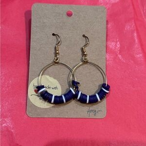 Purple hoop earrings 💜